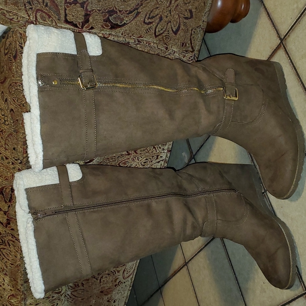 Unisa Brown Wedge Boots Woman's Size 11 - Picture 7 of 16
